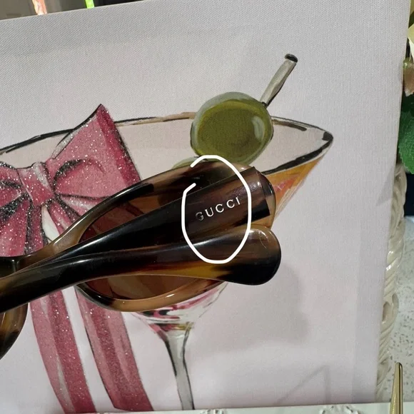 🤎Gucci Sunglasses Brown GG2420/S 3CX 52/19 Oval type With Side logo - Picture 14 of 17